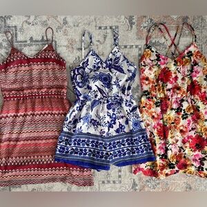 Set of Three Colorful Summer Dresses